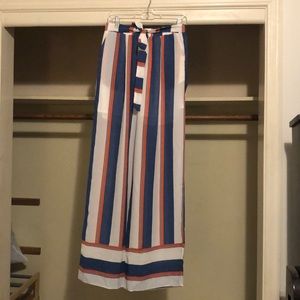 Striped Flowy Wide Leg Pants